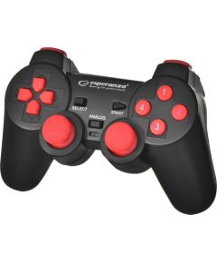 Esperanza EGG102R Gaming Controller Black, Red USB 2.0 Gamepad Analogue / Digital PC