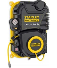 Stanley Bezeļļas kompresors montāžai pie sienas FATMAX 1.5Zs, 8Bar, 2L, 160ltr./min., 8215410STF585