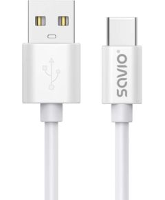 USB cable 2 m USB 2.0, USB A - USB C White SAVIO CL-168