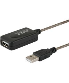 SAVIO CL-130 USB active port extension 10m USB 2.0-A male USB 2.0-A female Black