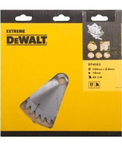 DEWALT DT4063-QZ Ripzāģa asmens kokam 184 x 16 mm 40 T