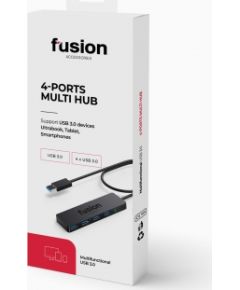 Fusion USB 3.0 līdz 4 x USB 3.0 sadalītājs 5 Gb/s melns (EU Blister)