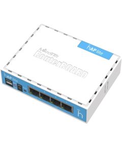 MikroTik RB941-2nD hAP Lite Classic Access Point 10/100 Mbit/s, 2.4, Wi-Fi standards 802.11b/g/n, Antenna type internal, Antennas quantity 2, USB ports quantity 1, Wi-Fi, N, 2.4 GHz, Y