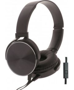 REBELTEC MONTANA BLACK HEADPHONES (MICROPHONE)