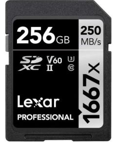 Lexar карта памяти SDXC 256GB Professional 1667x UHS-II U3 V60