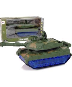Rotaļlietu tanks ar zilām kāpurķēdēm