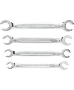 Hogert Kombinēto atslēgu komplekts, izliektas, 8-17 mm, CrV 6140 tērauds, 4 gab