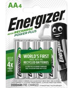 Energizer Accu Recharge Power Plus 2000 AA BP4 Rechargeable battery Nickel-Metal Hydride (NiMH)