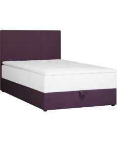 Kontinentālā gulta LEVI 120x200cm, ar matraci, tumši rozā