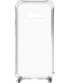Evelatus  
       Samsung  
       Galaxy S10 Silicone TPU Transparent with Necklace Strap 
     Silver