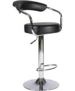 Bāra krēsls LEON 51x47xH90-108cm hroma/melns