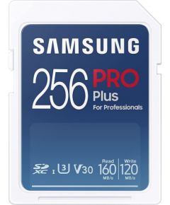 Samsung PRO Plus 2021 SDXC 256 GB Class 10 UHS-I/U3 V30 (MB-SD256K/EU) Atmiņas kartes micro SD SDHC