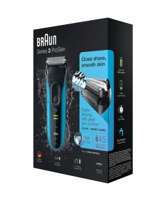 Braun Series 3 ProSkin 3045s Foil shaver Trimmer Black, Blue