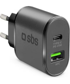 Unknown Travel Charger USB Type-C PD 25W USB AFC By SBS Black