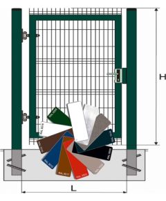 Vārti 3D H1,23*W1,0m 1-V RAL? Žogi