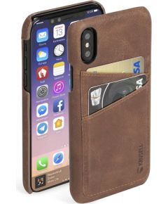 Krusell Sunne 2 Card Cover Apple iPhone X vintage cognac (61104)