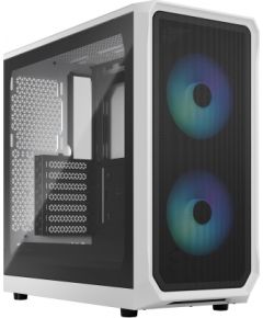 Fractal Design Focus 2 RGB White TG Clear Tint, Midi Tower, Power supply included No