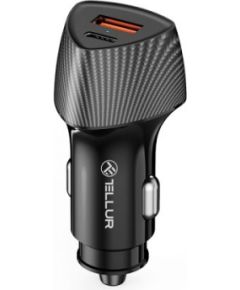 Tellur FCC10 car charger 38W, 6A (PD20W + QC3.0) black