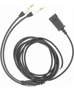 Tellur QD to 2 x Jack 3.5mm adapter cable 2.2m black