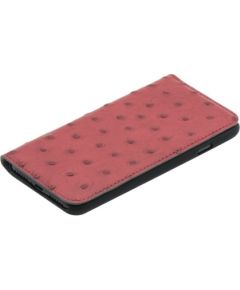 Tellur Book case Ostrich Genuine Leather for iPhone 7 red