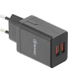 Tellur Basic Wall charger HC204 2xUSB, 2.4A, black