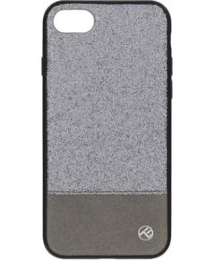 Tellur Cover Synthetic Leather Glitter II for iPhone 8 silver