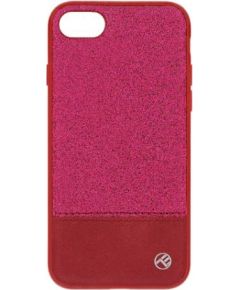 Tellur Cover Synthetic Leather Glitter II for iPhone 8 pink