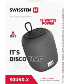 Swissten SOUND-X Bluetooth Portatīvs Bezvadu Skaļrunis USB / Micro SD / 15W / AUX