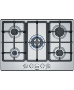 Bosch Serie 4 PGQ7B5B90 hob Stainless steel Built-in 75 cm Gas 5 zone(s)