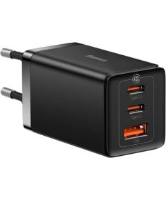 Baseus GaN5 Pro wall charger 2xUSB-C + USB, 65W (black)