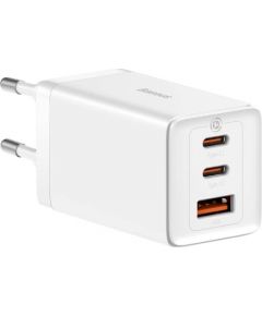 Baseus GaN5 Pro wall charger 2xUSB-C + USB, 65W (white)