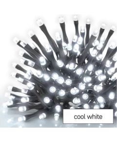 Светодиодная гирлянда / занавес, 30Vdc, 2,5x0,9м, 100 x LED, подключаемая, холодный белый цвет, без блока питания, EMOS