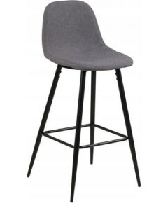 Bāra krēsls WILMA 43.5x48.5xH91cm melns/pelēks