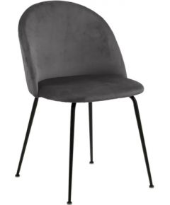 Krēsls LOUISE 49.5x54xH80.5cm melns/pelēks