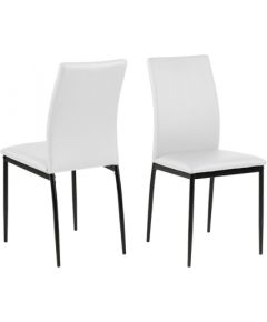 Krēsls DEMINA 43.5x53xH92cm melns/balts