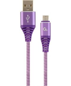 Gembird Cablexpert CC-USB2B-AMMBM-2M-PW USB cable USB 2.0 USB A Micro-USB B Purple, White