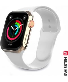 Swissten Cиликоновый Pемешок для Apple Watch 1/2/3/4/5/6 / SE / 42 мм / 44 мм