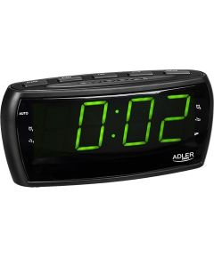 Adler AD 1121 radio Clock Analog & Digital Black