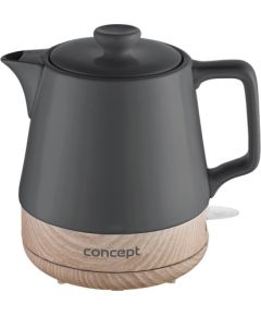 Concept RK0062 electric kettle 1 L 1200 W Anthracite, Wood