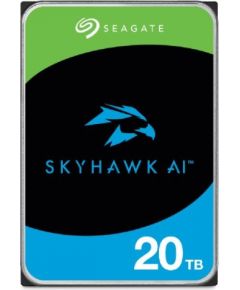 HDD|SEAGATE|SkyHawk AI|20TB|SATA 3.0|256 MB|7200 rpm|Discs/Heads 10/20|3,5"|ST20000VE002