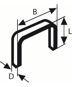 Skavas 53 tips 11,4x4 mm, 1000 gab. Bosch  2609200291