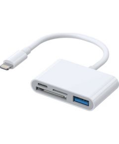 Lightning to USB OTG adapter Joyroom S-H142 SD card reader, microSD (white)