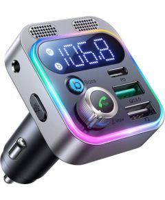 FM transmitter for Joyroom JR-CL16, USB + USB-C, 48W (black)