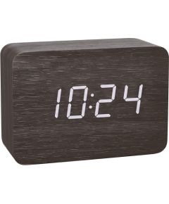 TFA design radio alarm clock in wood look CLOCCO (black)