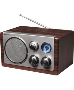 Roadstar HRA-1245WD radio Portable Analog Wood Radio, Radio pulksteņi