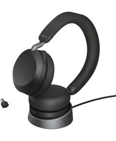 Jabra Evolve2 75 Link380c MS Stereo black - Stand