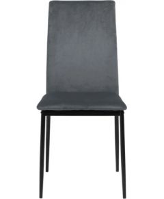 Krēsls DEMINA 43.5x53xH92cm melns/t.pelēks