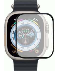 Fusion Nano 9H aizsargstikls pilnam ekrānam Apple Watch Ultra 49mm melns