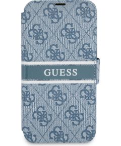 GUBKP13S4GDBL Guess PU 4G Printed Stripe Book Case for iPhone 13 Mini Blue