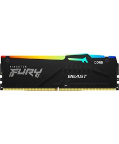 Kingston DDR5 - 16GB - 5600 - CL - 40, Single memory (black, KF556C40BBA-16, Fury Beast RGB)